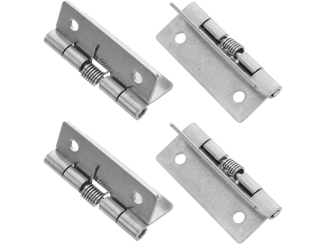 Conjunto De 4 Dobradiças 2 Polegadas Em Aço Inoxidável 304 Com Mola,