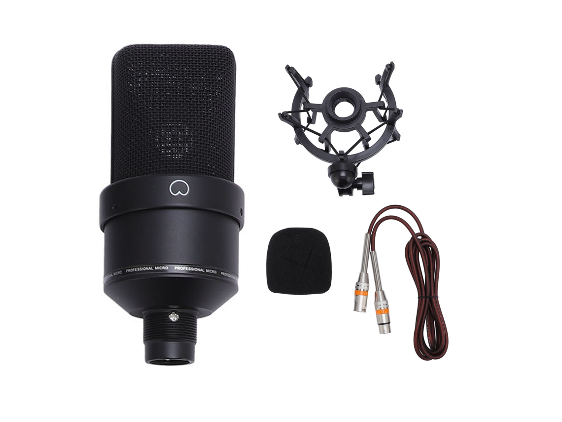 Microfone de Capacitor para gravação, transmissão ao vivo | EOOCOO