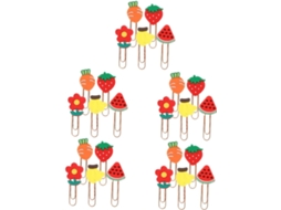 Conjunto de 5 Clipes Marcadores de Página Operitacx, Clipes de Papel Grandes, Clipes Decorativos para Arquivos, Clipes de Escritório