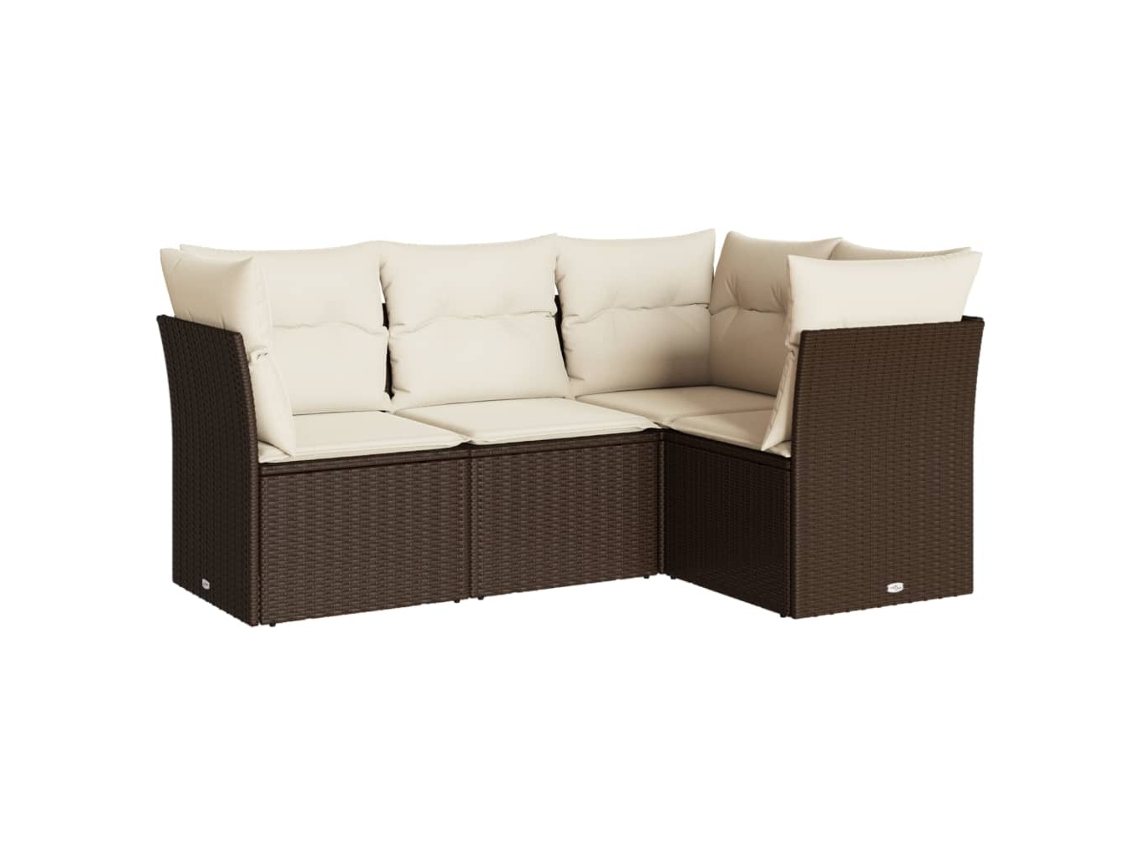 Garden Sofa Set, Garden Sofa Sets Vidaxl Marrom Rattan / Vime (n/a)