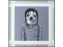 Quadro Moldura em Espelho King Dog 60 x 60 cm