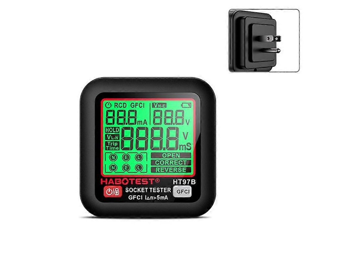 Tomada De Teste Elétrica Inteligente Com Display Digital Habotest Nostalgia88