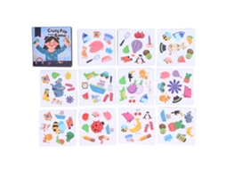 Primerox jogo de Cartas Flip Crazy Match para Crianças 3+ Brinquedo Educativo Família com 54 Cartas