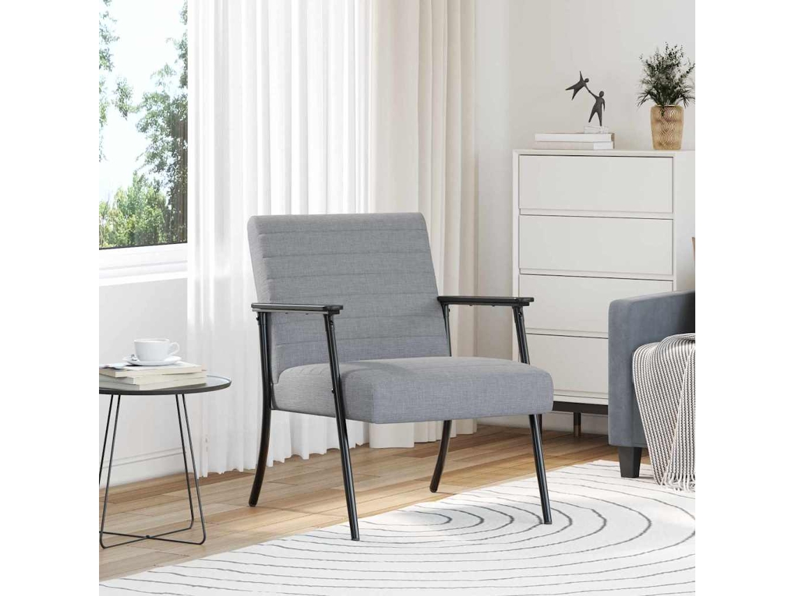Vidaxl Poltrona Cinzento-claro 59 X 75 X 78 Cm Tecido