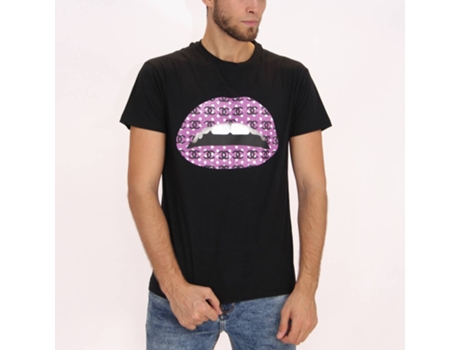 T-Shirt de Homem FUCK YOUR FAKE Sapatos Tecido Preto (S)
