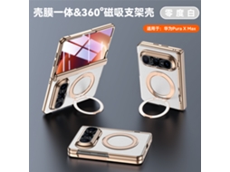 Capa Para Celular (branca De Alta Definição Para Huawei Pura X Max) Com Suporte Giratório E Dobradiça Magnética.