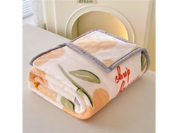 Manta de Flanela Lã com Estampa Floral Fansu Microfibra Macia e Quente para o Inverno Colcha Fofa Quarto Sofá
