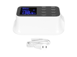 Conector Usb de Mesa Hub com 8 Portas, Carregamento Rápido Inteligente e Estação de Carregamento para Múltiplos Dispositivos EOOCOO