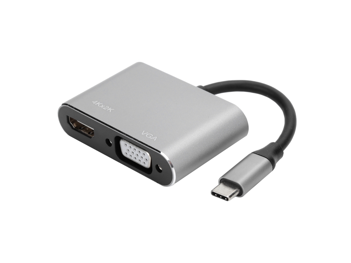 Adaptador Hub Tipo C para VGA, HDMI, DVI, DisplayPort, Ethernet, 4K CHABERLU