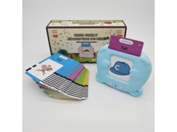 Máquina De Cartões Flash Bilíngue Pt/en Hexinyigjly 224 Palavras, Recurso Educativo Para Crianças 2-7 Anos Azul