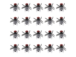 20pcs Brinquedo De Moscas Plásticas Simuladas Para Halloween Festas Brincadeiras Joke