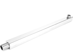 Barra Extensora De Chuveiro Em Aço Inoxidável, Elegante Acabamento Cromado Para Banheiro, Braço De Chuveiro Parede Com
