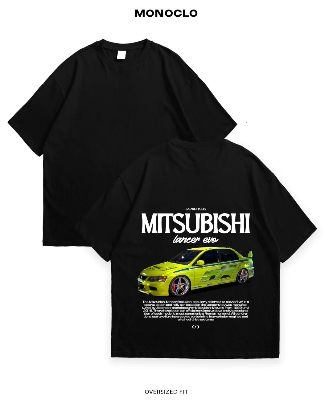 T-shirt Rockinstone Mitsubishi Evo 95 (s)