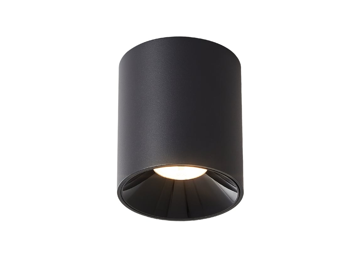 Pontos de Teto Luz de Teto Spot Montado em Superfície Preto Led Spot Montado em Superfície 7W Redondo Montado em Superfície Cozinha 3000K NETTLIFE