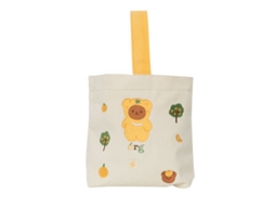 Bolsa Tote de Almoço Estilo Animal com Capacidade Grande Lona Durável Laranja e Urso Pequeno S/MARCA