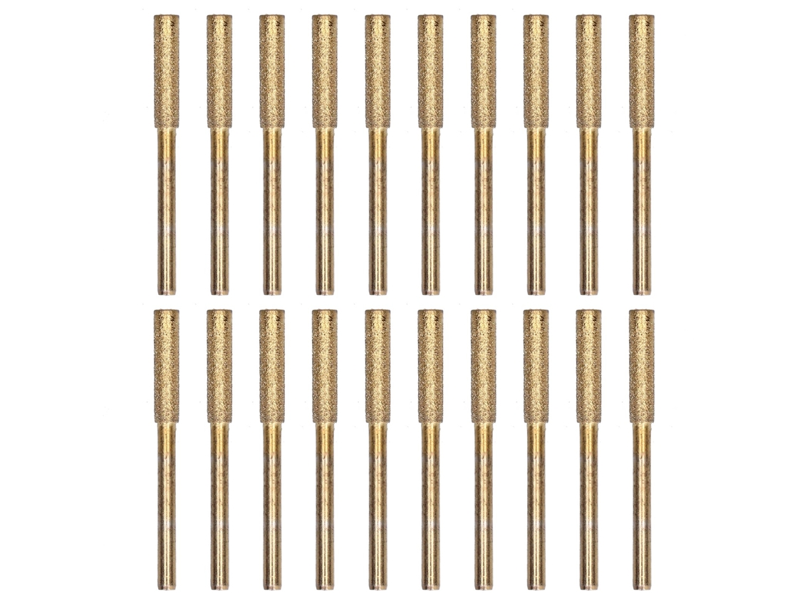 20 Peças Afiador Burr Conjunto De Ferramentas Afiar Moto Serra Rotativa Lâmina 4.8mm Ouro
