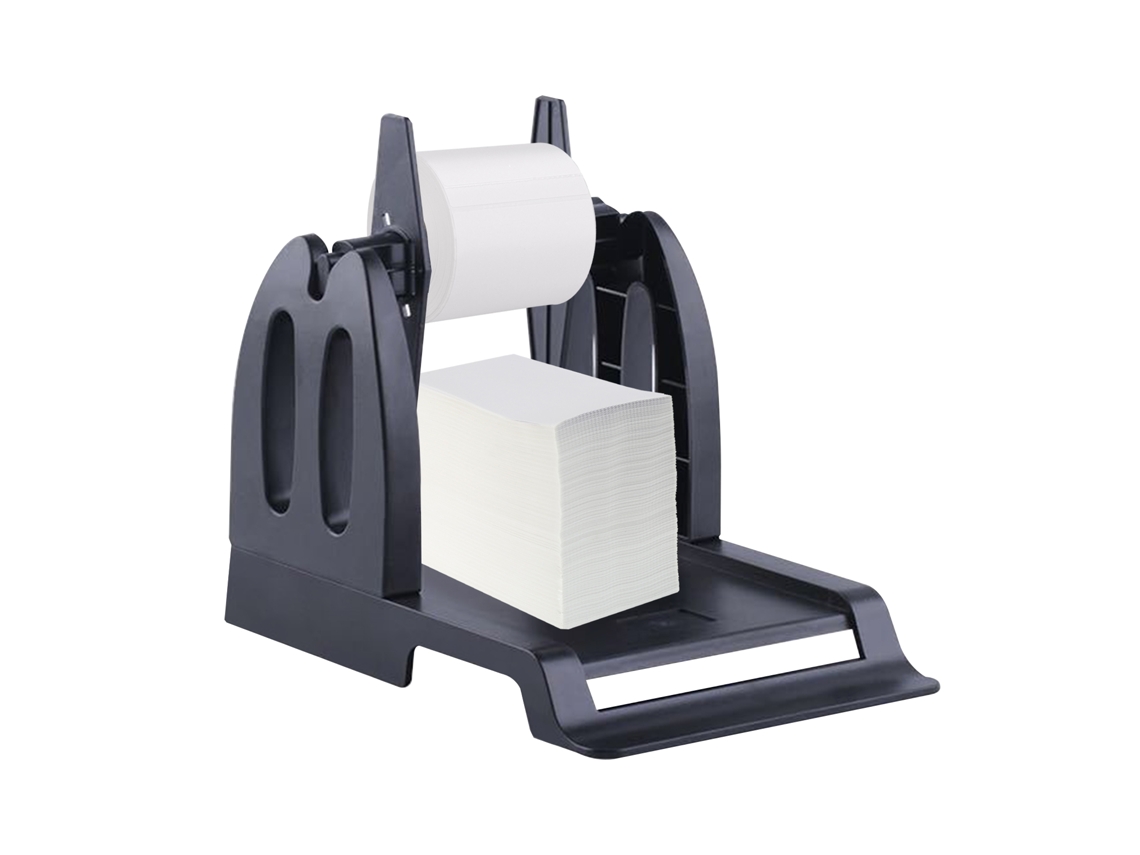 Suporte para rótulos térmico para impressora de mesa, 2 em 1, rolos e folhas dobradas, dispenser removível