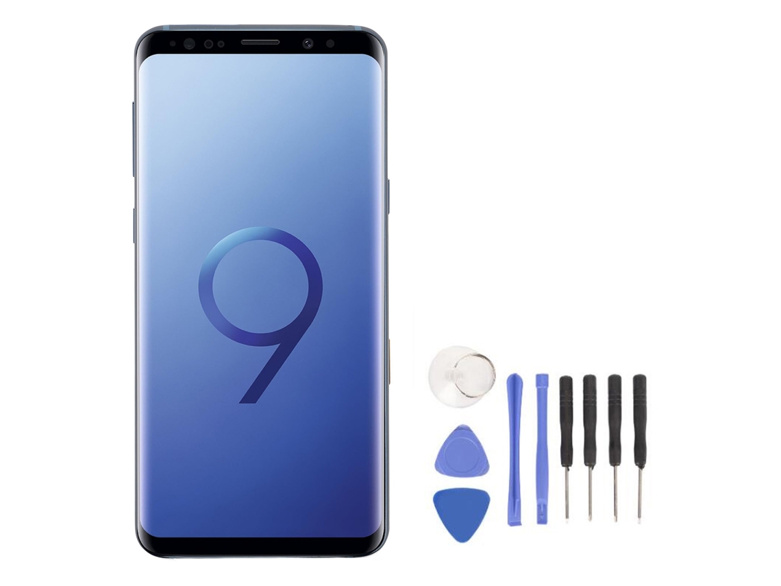 2026 tela de Substituição com Moldura e Ferramentas para Galaxy S9 5.8 Polegadas Touch Screen Display Azul