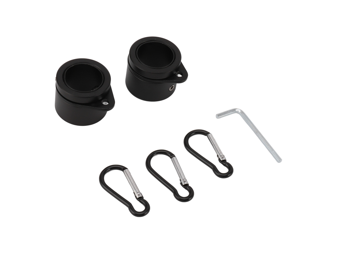 2026 Store 2 Piezas Anéis de Palo de Bandeira G3/4 Alumínio 360° Rotatório Anti enrolamento Clip de Montagem Kit Preto