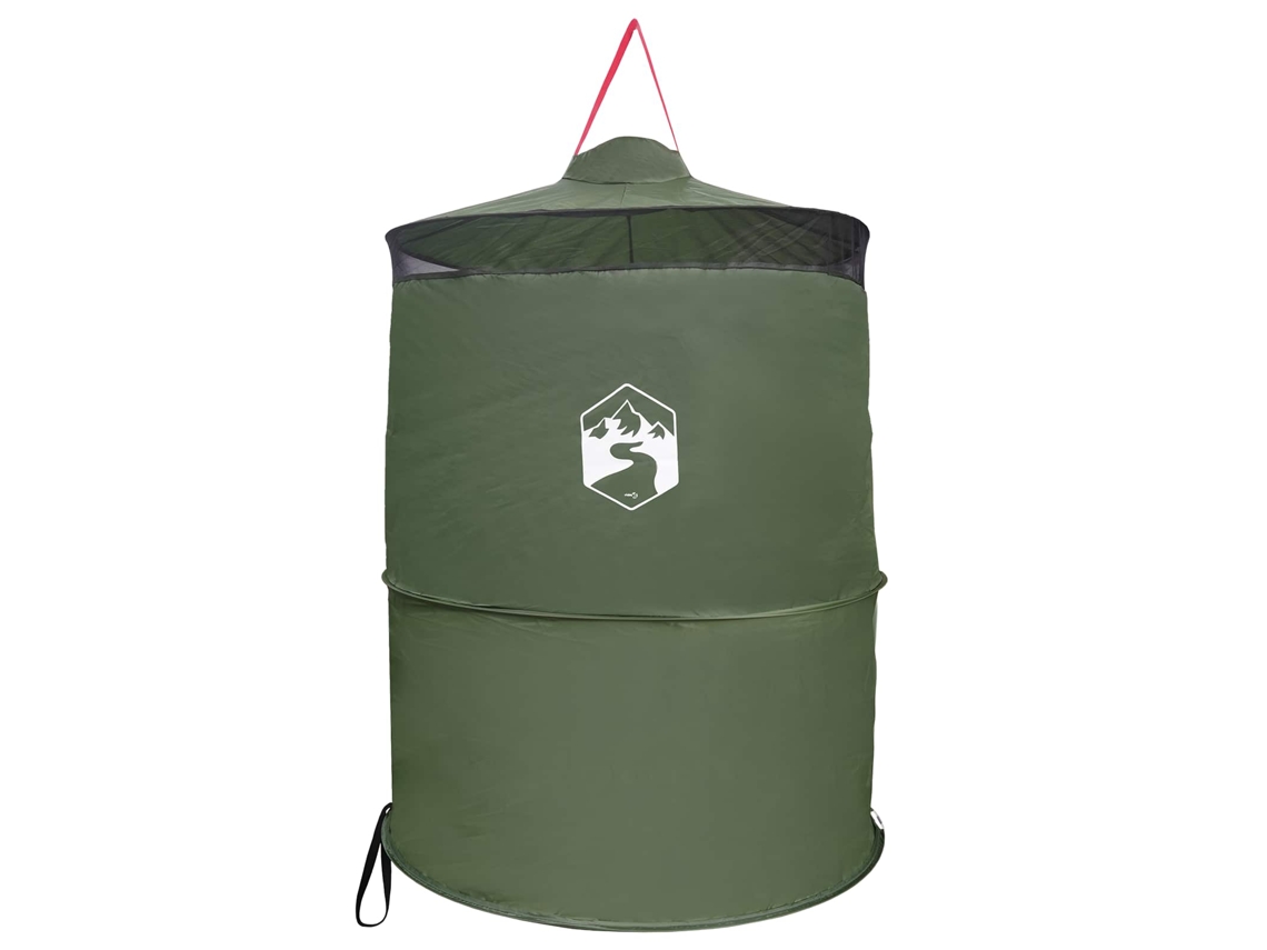 Vidaxl Tenda De Banheiro Pop-up Com Corda De Pendurar Verde