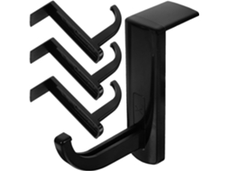 Clispeed 4 Peças Suporte Casque Audio Mural Com Adhésif Fort Porte Portátil Para Bureau Et Maison Rangement