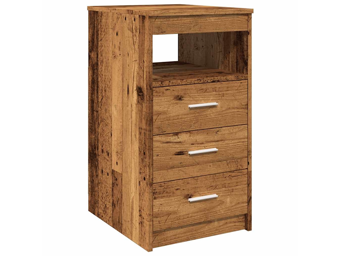 Drawer Cabinet, Drawer Cabinets Vidaxl Marrom Madeira Processada (n/a)