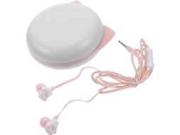 Écouteurs Filaires Garçon Et Filles Rose En Abs Silicone, Forme Chat