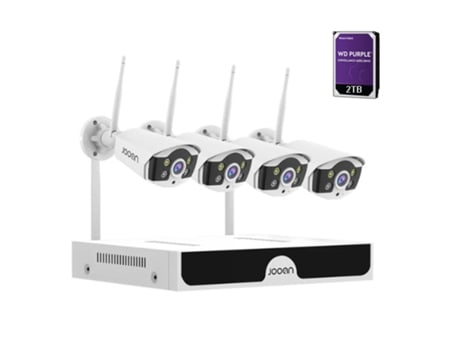 Kit Cctv Wifi Videovigilância 8ch 4 Câmaras 3mp Disco 2tb Jooan