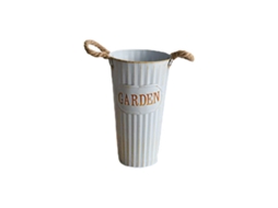 Balde De Ferro Com Flores Secas Para Decoração De Casa 30cm