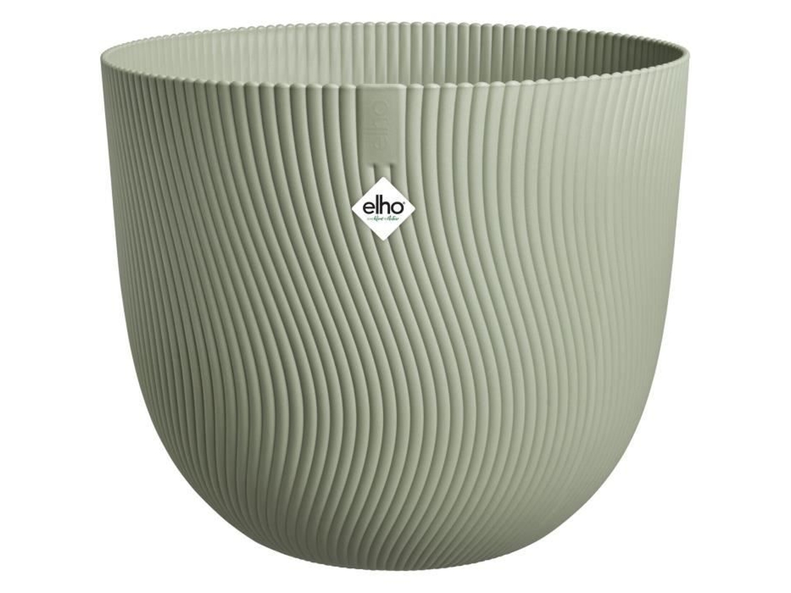 Vaso De Flores Elho Sereh Redondo 30 Verde L 30 X B 29.5 X H 25 Cm 100 Reciclado Elho Give Room To Nature