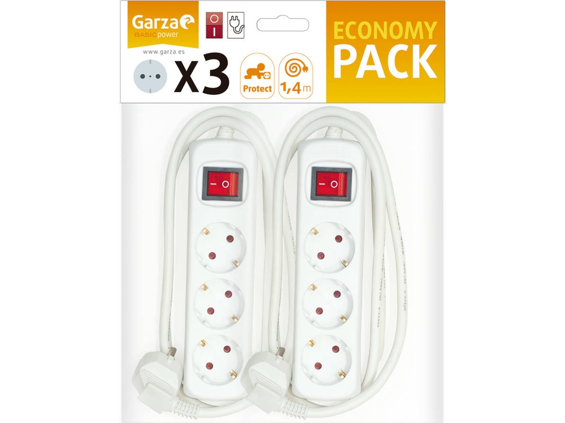 Extensão GARZA Bipack (3 Tomadas)