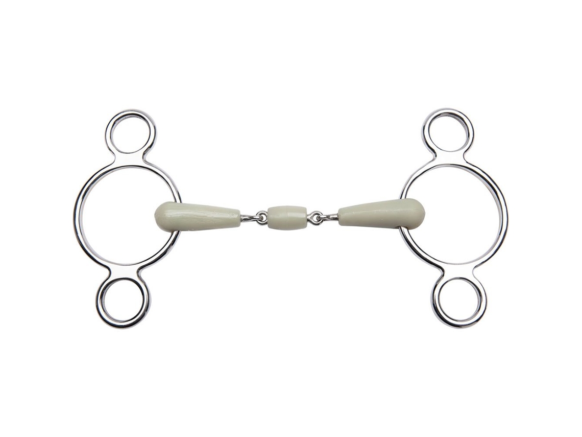 Bridões de Quebra Dupla Ajustável Flexi Prateado 135 Mmfeeling