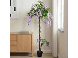 Vidaxl Árvore De Flor De Feijão Artificial Roxo 80 X 18 X 160 Cm