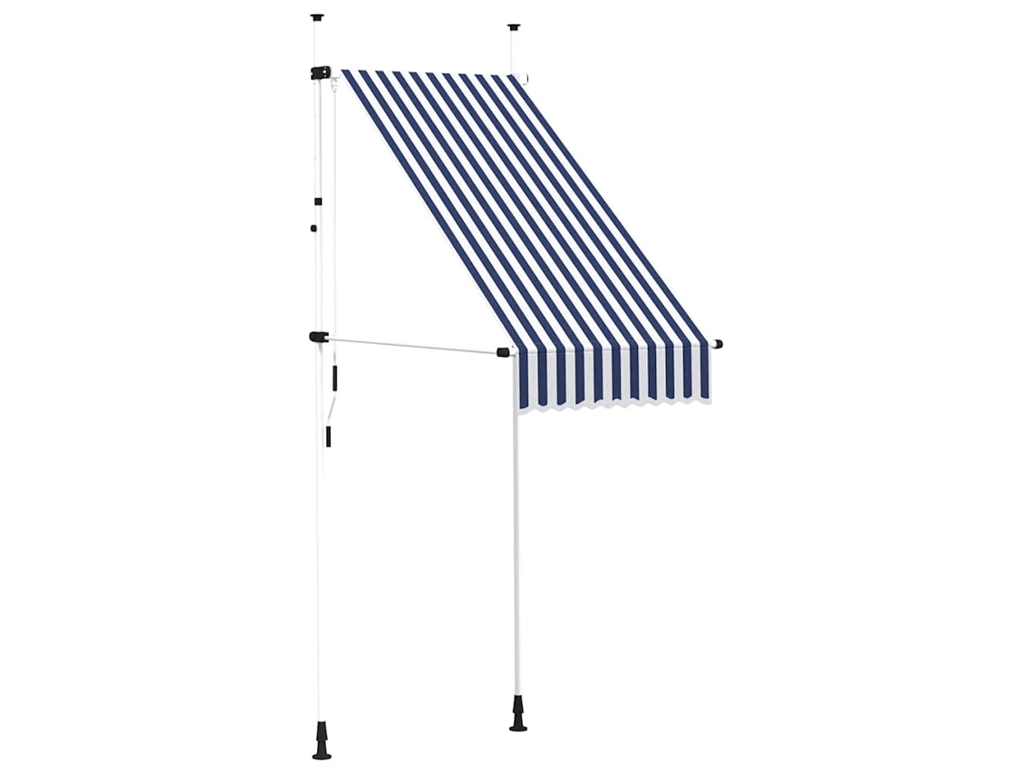 Retractable Awning, Retractable Awnings Vidaxl Azul Tecido (n/a)
