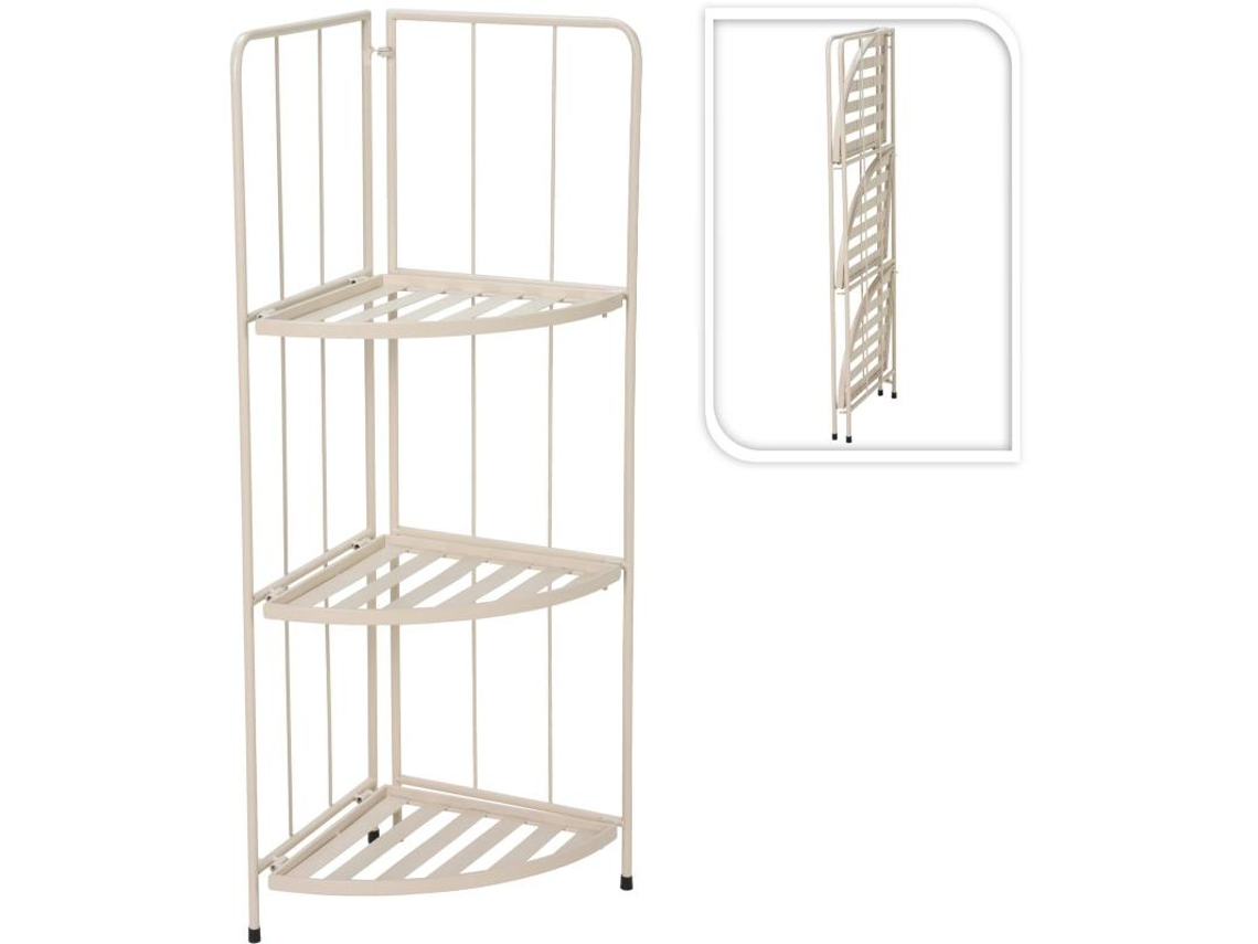 Estanteria Plegable Esquina 42x30x90 Cm Blanca IPAE-PROGARDEN
