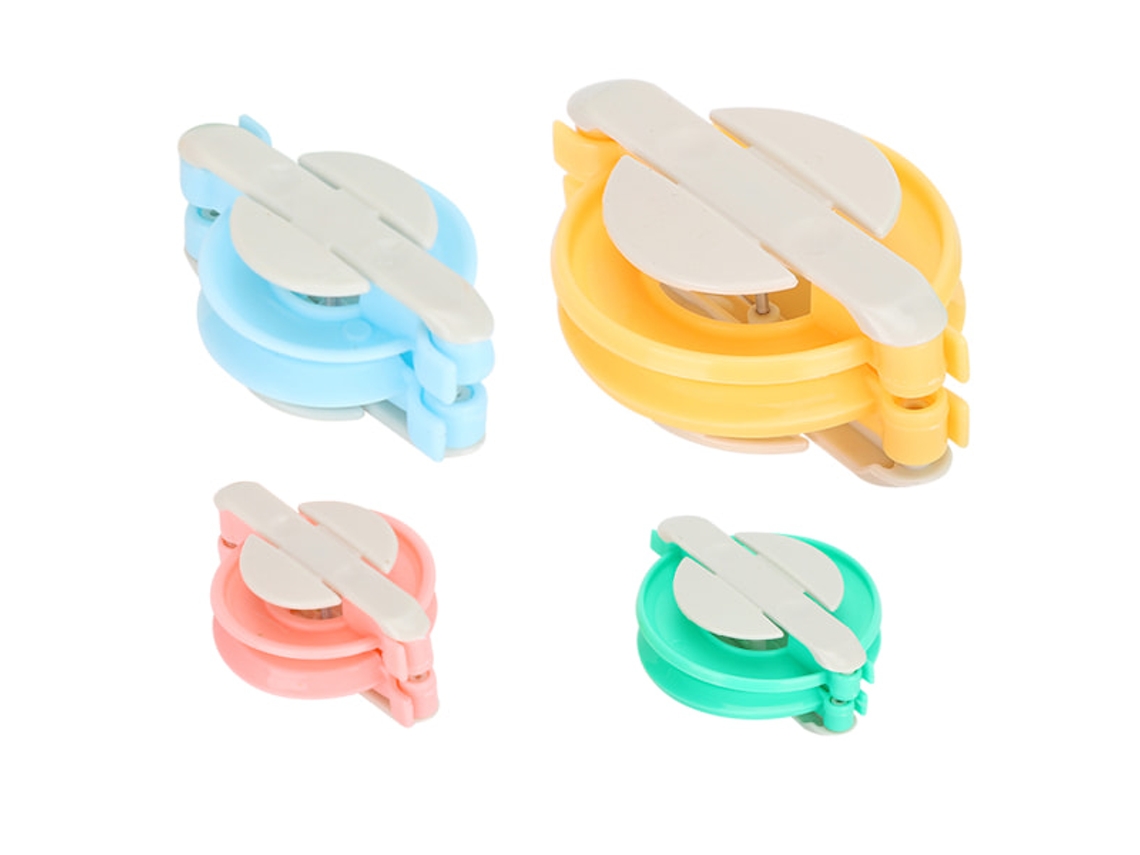 Kit para Fazer Pompons em 4 Tamanhos, Feito de Plástico, para Artesanato, Tricô e Tecelagem de Bolas Fofas. AQUAFORGE