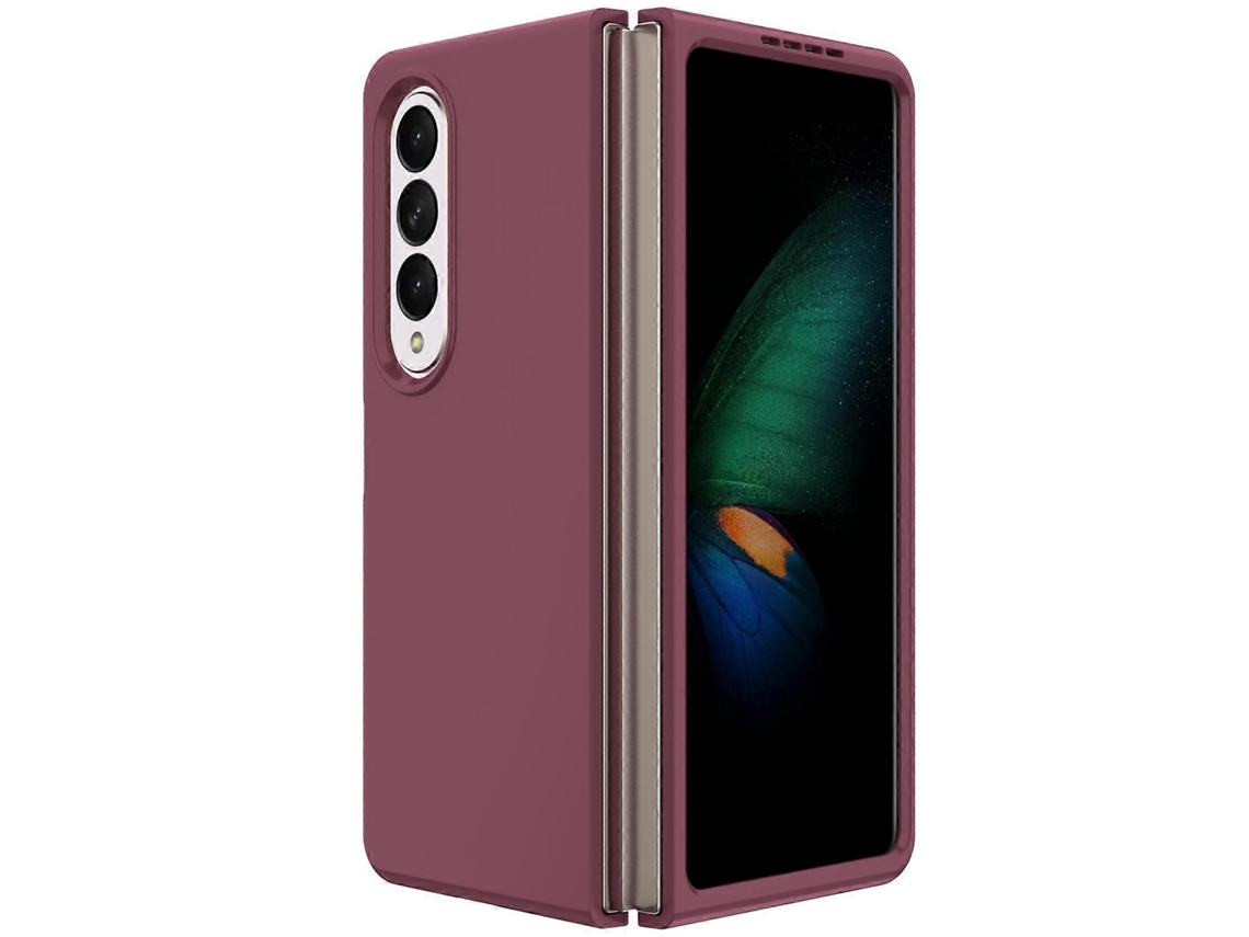 Capa Dobrável Para Samsung Galaxy Z Fold4 5g, Cor Sólida, Em Policarbonato.