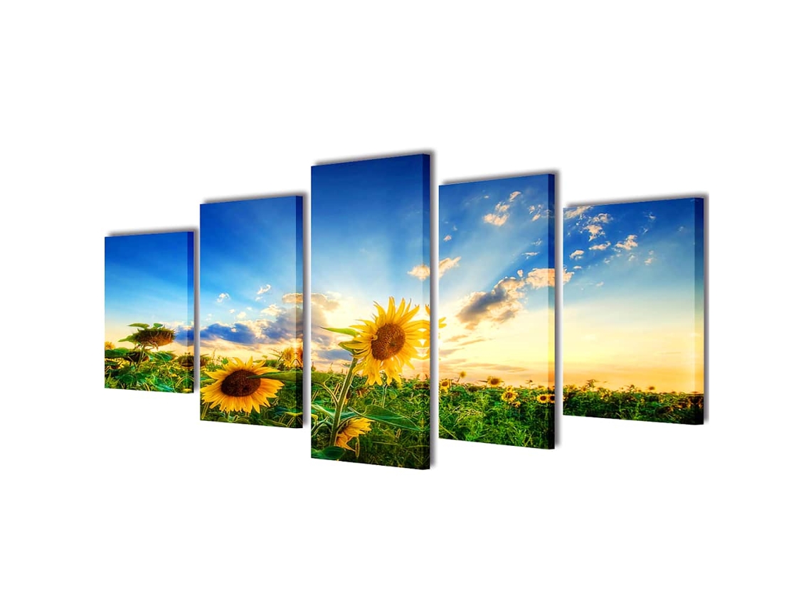 Conjunto 1 Quadro Em Tela Vidaxl Multicolor Tecido (200 Cm)