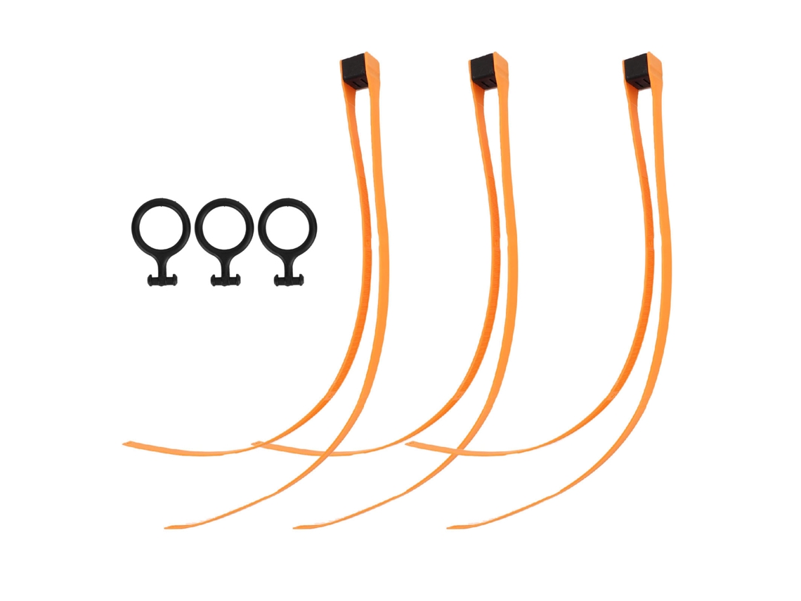 Laço de Nylon Auto bloqueio com Anel Laranja 3un