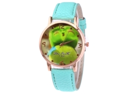 Reloj De Cuarzo Unisex Con Correa De Cuero Pu, Dial De Frutas, Zhoulianfa (menta)