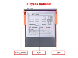 Controlador de Temperatura Digital Stc 1000 com Sensor para Aquecimento e Resfriamento | S/MARCA