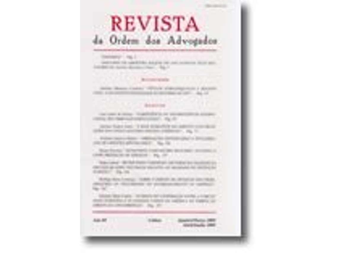Livro Revista da Ordem dos Advogados - Setembro 2006
