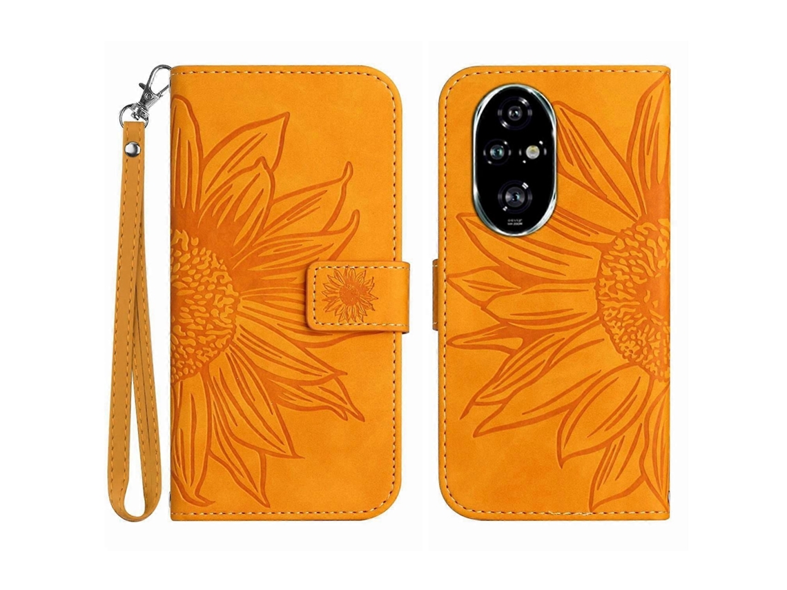 Capa De Celular De Couro Com Alça De Mão Para Honor 200 Pro 5g
