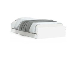Estrutura de Cama com Gavetas Derivados de Madeira Branco MAISON EXCLUSIVE (90x190 cm)