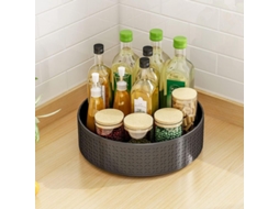 Organizador giratório Rebe em aço carbono para temperos, ideal para cozinha e banheiro, com 1 nível.