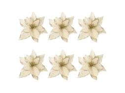 6Pcs Enfeite de Flor de Natal ALLINLESS