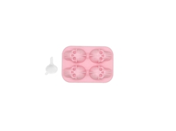 Molde De Gelo Em Silicone Em Forma De Caveira Ideal Para Cocktails, Champanhe E Outras Bebidas Em Festas.11.5*8.5*4.5cm Rosa Hexinyigjly