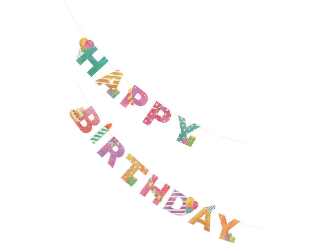 Faixa de Aniversário de Papel, Decoração Criativa para Festas e Adereço para Fotos em Casa, 1 Kit com Detalhes CHABERLU
