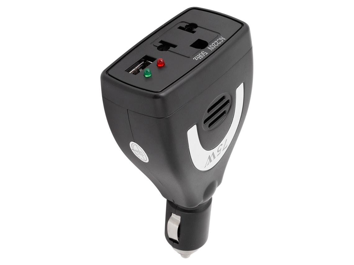 Adaptador De Carregador Usb Para Inversor Energia Carro 75 W, Dc 12 V Para Ac 220