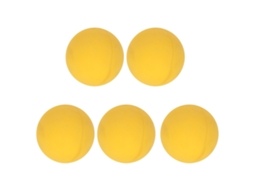 5pcs Bola De Borracha Elástica 6cm Segura Ecológica Para Exercício Manual Piscinas Praias Amarela